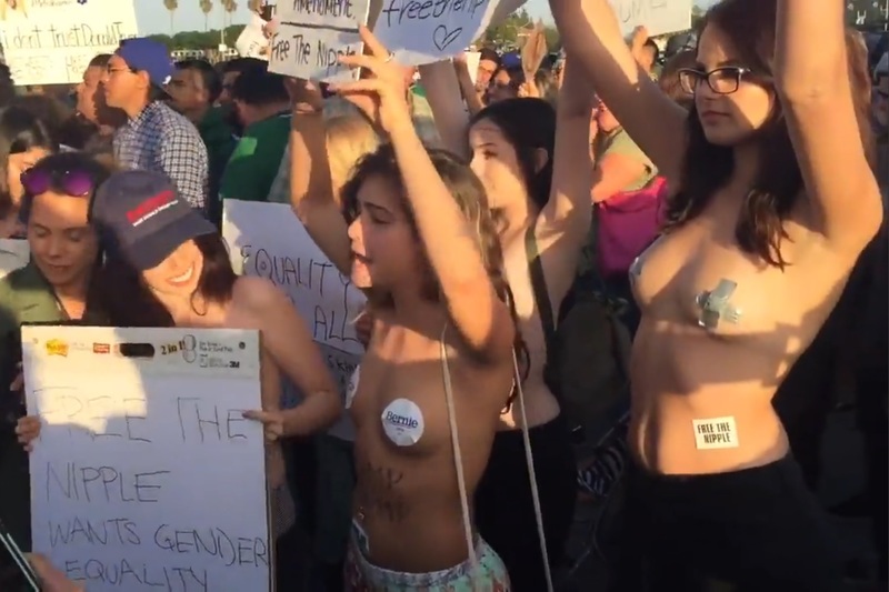 【動画】抗議活動で裸になってる女の子たちをエロい目でしか見れない ポッカキット 7115