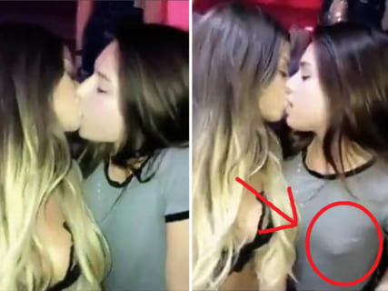 【動画】ノーブラの女の子、キスした瞬間乳首が一瞬で立ってしまい照れるｗｗｗ