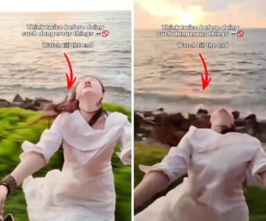 【衝撃映像】映え動画を撮ろうとしたTikTok女子さん、ヤバい事になる・・・